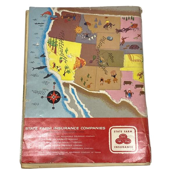 Vintage State Farm Road Atlas United States Mexico Canada Alaska Map Book - Picture 2 of 8